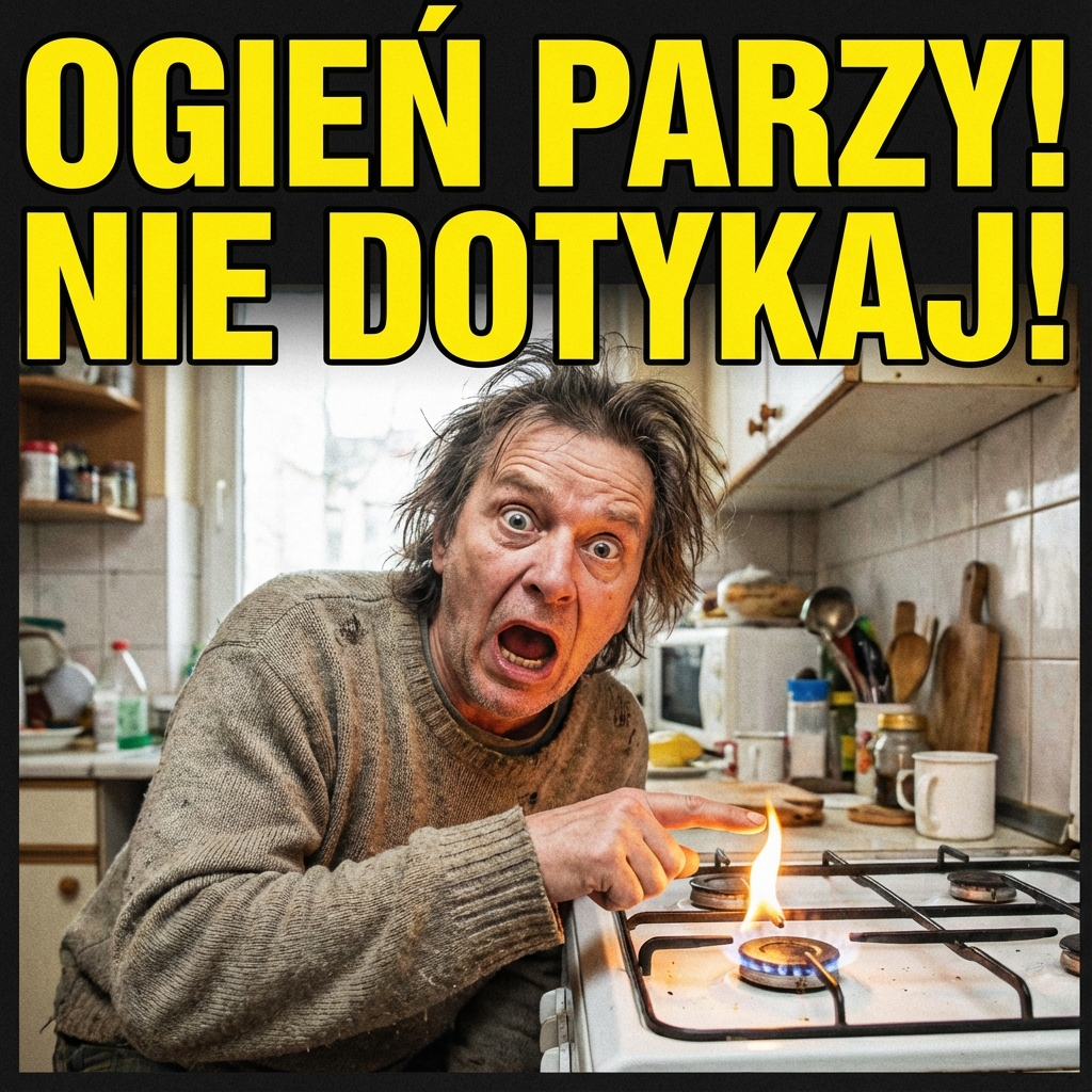 Ilustracja płomienia nad palnikiem gazowym