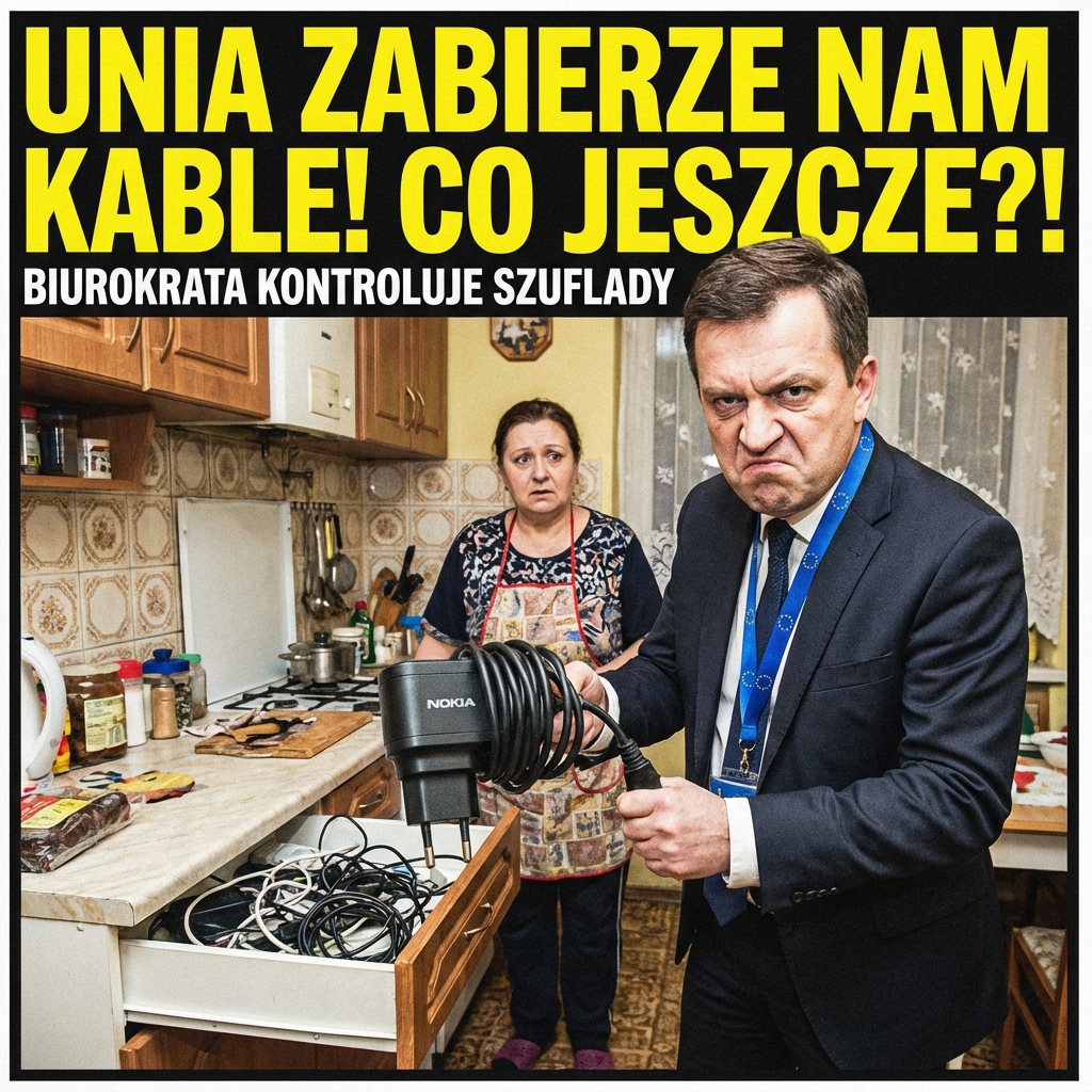 Ogromna sterta bezużytecznych ładowarek i kabli wyrzuconych na śmietnik